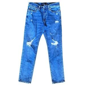 Abercrombie & Fitch blue‎ denim jeans skinny stretch  women 28X28